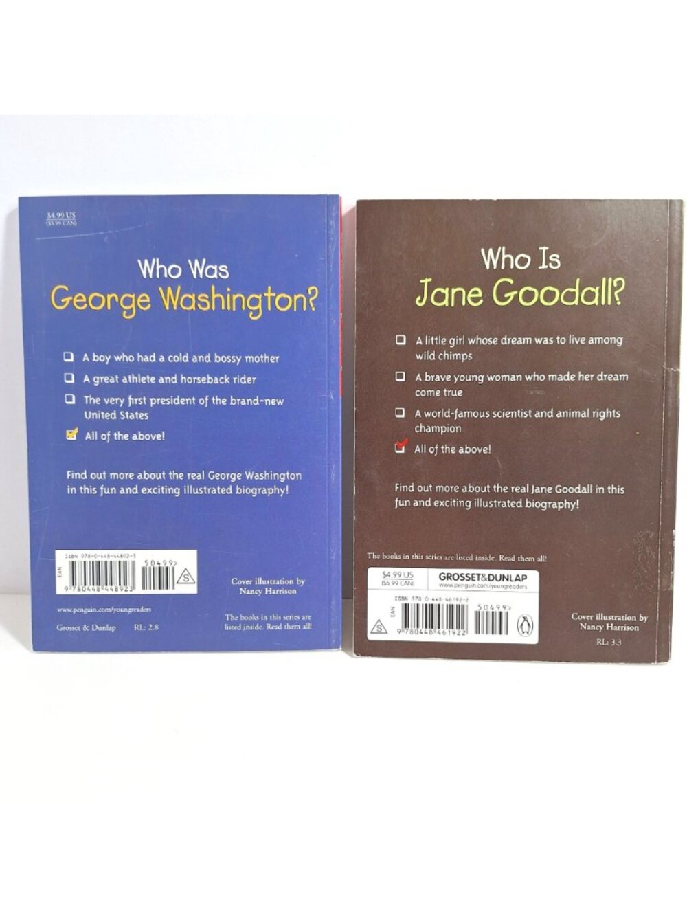 Who Was Series Book Lot Kennedy Lincoln Jane Goodall George Washington Disney - Picture 9 of 10